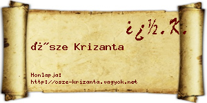 Ősze Krizanta névjegykártya